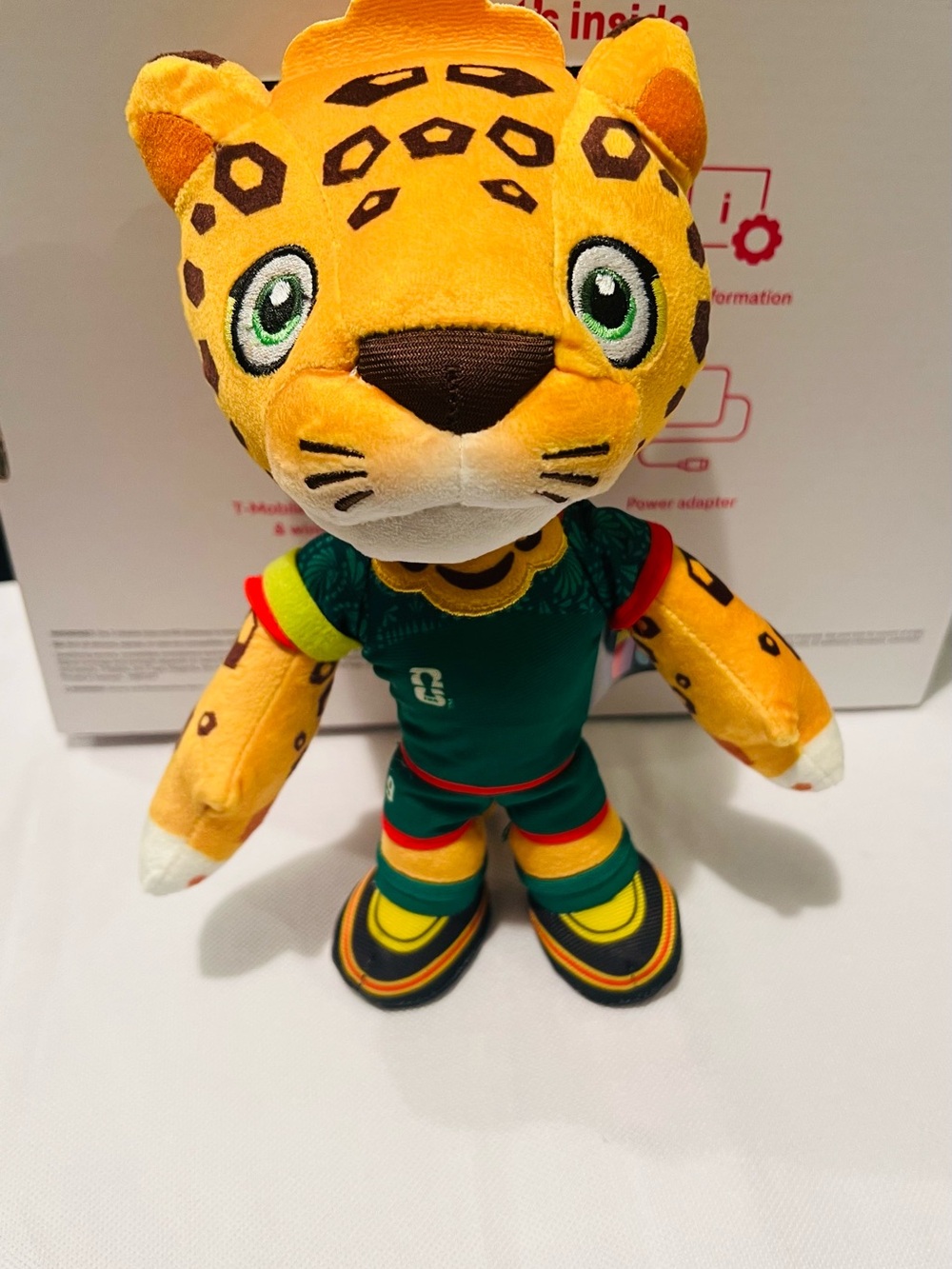 Zay Yellow & Green Cheetah Plush Toy with Jersey 9 FIFA World Cup 2026